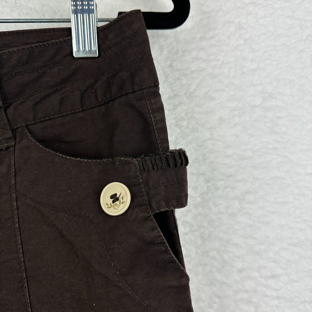 2/$30 Vintage Rewind Crop Capri Pants Size 5 Brown Y2K Sporty Coquette Low Rise - Picture 6 of 12